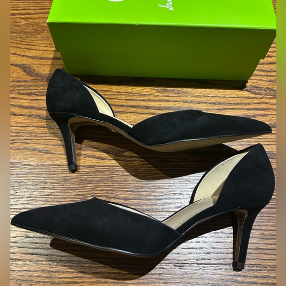 NEW IN BOX Sam Edelman “Viv” Pointed Toe d'Orsay Black Suede Pump sz 9 - Picture 3 of 4